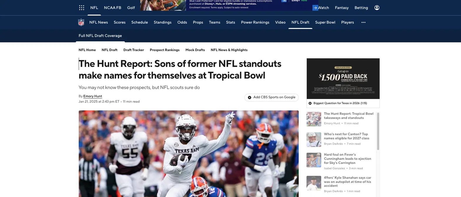 CBS Sports Hunt Report on the Tropical Bowl